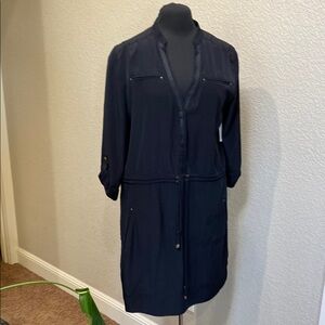 NWT Adrianna Papell Black Shirt Dress with POCKETS